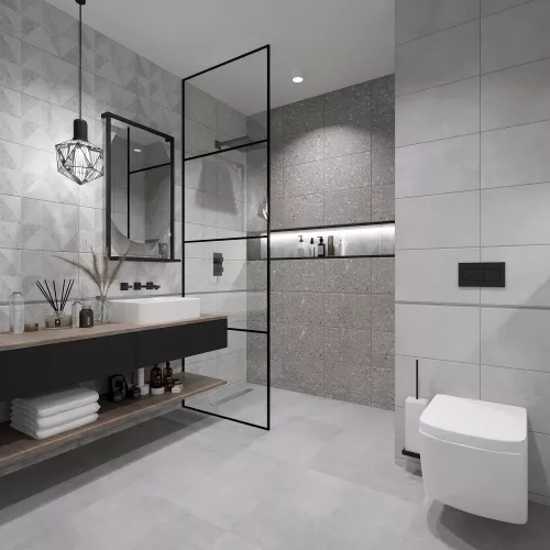 Плитка облиц. Remix GT Светло-серый  40*27 _декор, Выбрать цвет: Светло-серый декор, изображение 5