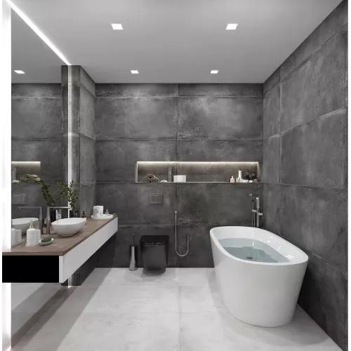 Плитка грес глаз. Forza_GT Серый 60*120 карвинг, Выбрать цвет: Серый, изображение 18