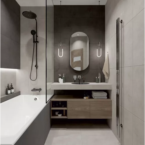 Плитка грес глаз. Stardust_GT Серый 60*60/60*120 карвинг, Выбрать цвет: Серый, Выбрать размер: 60х120, изображение 13