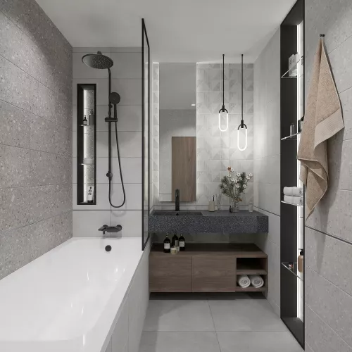 Плитка облиц. Remix GT Светло-серый  40*27 _декор, Выбрать цвет: Светло-серый декор, изображение 6