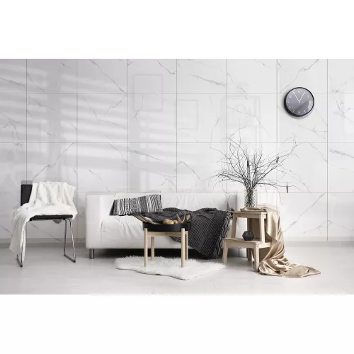 Керамогранит Romantic_GT Белый 60х60/60x120 полир. Slim, Выбрать размер: 60*120, изображение 12