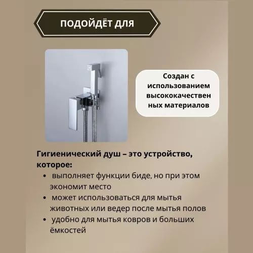 Душ гигиенический ACWEN 82216 хром, Выбрать цвет: Хром, изображение 4