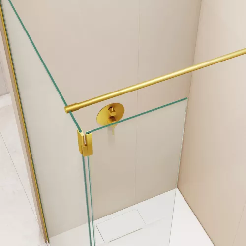 Душевая перегородка RGW WA-051Gb (WA-010Gb + Z-071Gb), Цвет стекла: прозрачное, Цвет профиля: Золото, Выбрать размер: 90, изображение 11