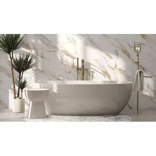 Плитка грес глаз. Calacatta Royal_GT Белый 60*60/60*120, Выбрать размер: 60*60, изображение 13