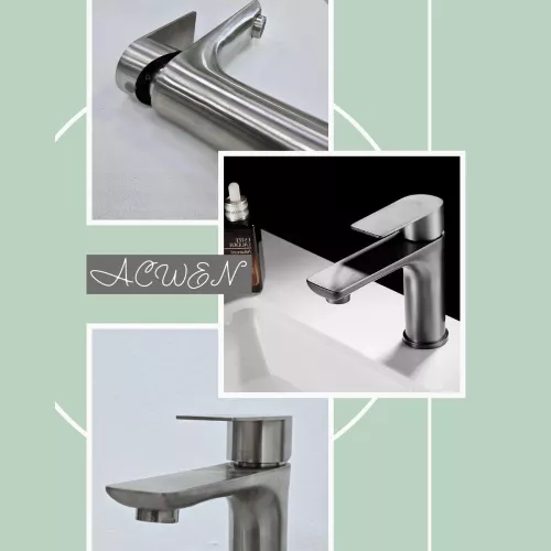 Смеситель для раковины  ACWEN 81193 матовый хром, Выбрать цвет: Матовый хром, изображение 13