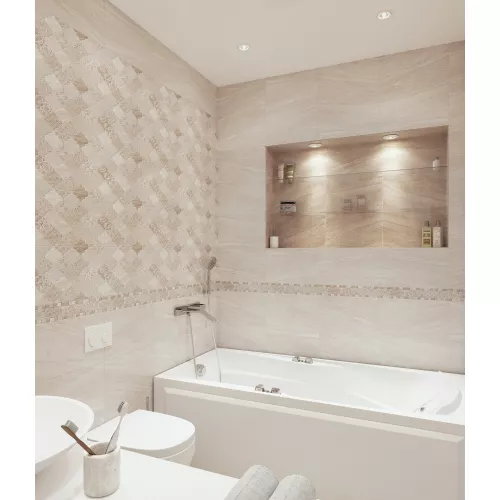 Плитка облицовочная  Ternura Бежевый  40*25 (04)_тип 1, Выбрать цвет: Бежевый геометрия, Выбрать размер: 40х25, изображение 3