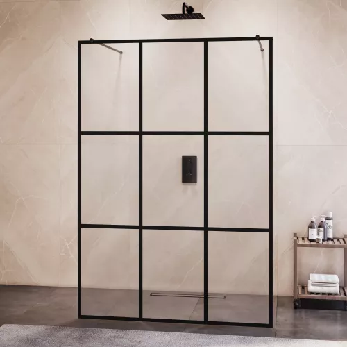 Душевая перегородка RGW WA-018B, Цвет стекла: прозрачное, Цвет профиля: Черный, Выбрать размер: 130, изображение 3