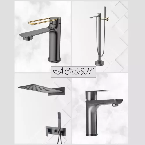 Смеситель для раковины ACWEN 81193GG  оружейная сталь, Выбрать цвет: Оружейная сталь, изображение 14