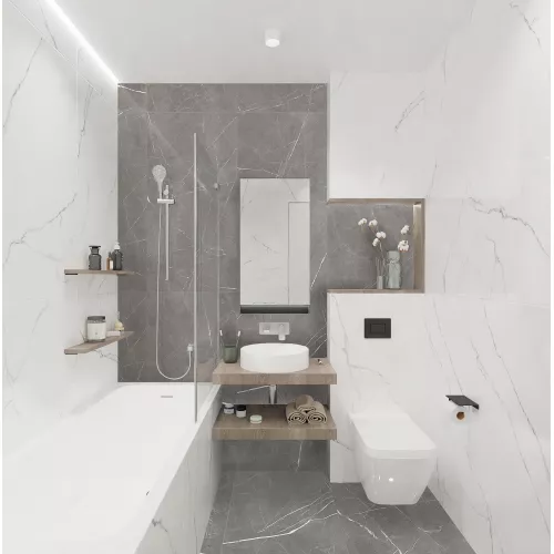 Плитка грес глаз. Marmo_GT Белый 60*60/60*120, Выбрать размер: 60*60, изображение 17