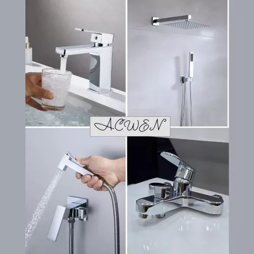 Душевая система ACWEN-80118  встраиваемая с изливом , хром, Выбрать цвет: Хром, изображение 17