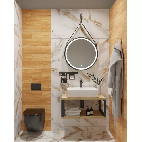 Плитка грес глаз. Calacatta Royal_GT Белый 60*60/60*120, Выбрать размер: 60*60, изображение 18