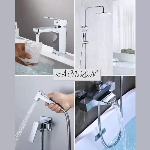 Душевая стойка  ACWEN 80051 с термостатом  хром, Выбрать цвет: Хром, изображение 17