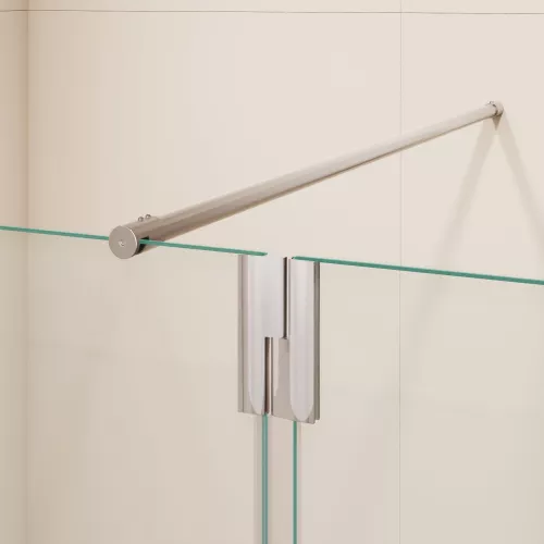 Душевая перегородка RGW WA-051 (WA-010 + Z-071), Цвет стекла: прозрачное, Цвет профиля: Хром, Выбрать размер: 80, изображение 8