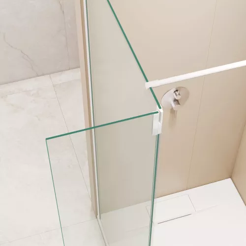 Душевая перегородка RGW WA-051W (WA-01W0 + Z-071W), Цвет стекла: прозрачное, Цвет профиля: Белый, Выбрать размер: 110, изображение 9