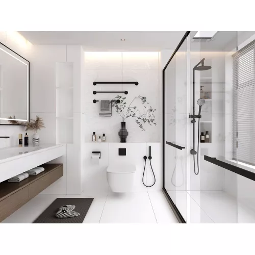 Керамогранит Lavina_GT Белый 60x120, Выбрать цвет: Белый, изображение 4