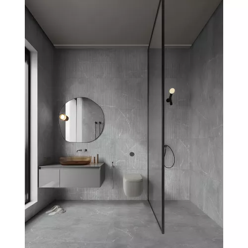 Керамогранит Geo_GT Серый 60x120 линии, Выбрать цвет: Серый/линии, изображение 6