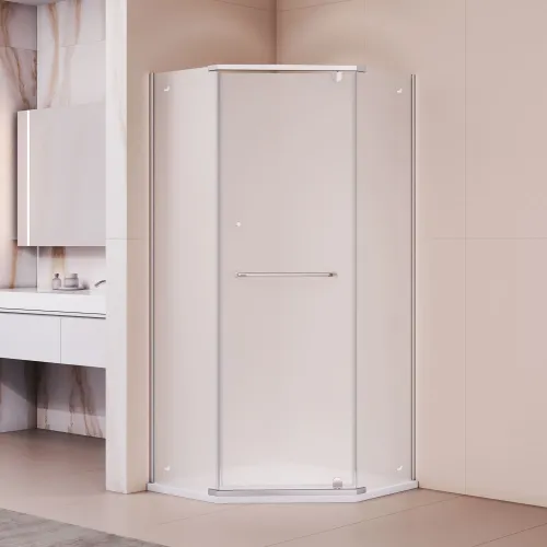 Душевой уголок RGW PA-081 хром сатин, Цвет стекла: матовое-сатинат, Цвет профиля (вариация): Хром, Выбрать размер: 100х100