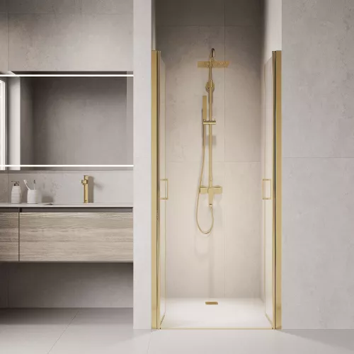 Душевая дверь RGW PA-104Gb, Цвет стекла: прозрачное, Цвет профиля: Золото, Выбрать размер: 100, изображение 3