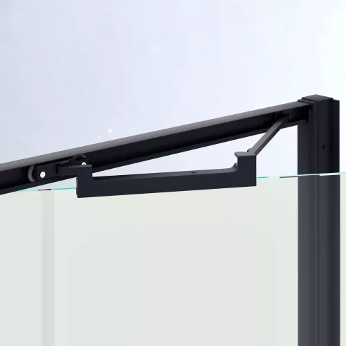 Душевая дверь RGW SV-05-B Чёрный/Black Smart Line, Цвет стекла: матовое, Цвет профиля: Черный, Выбрать размер: 80, изображение 4