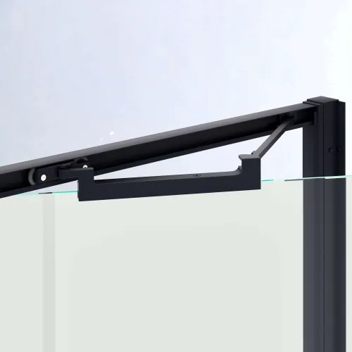 Душевая дверь RGW SV-05-B Чёрный/Прозрачное, Цвет стекла: прозрачное, Цвет профиля (вариация): Черный, Выбрать размер: 100, изображение 4