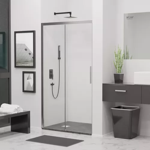 Душевая дверь RGW LE-12, Цвет стекла: прозрачное, Цвет профиля: Хром, Выбрать размер: 100, изображение 3