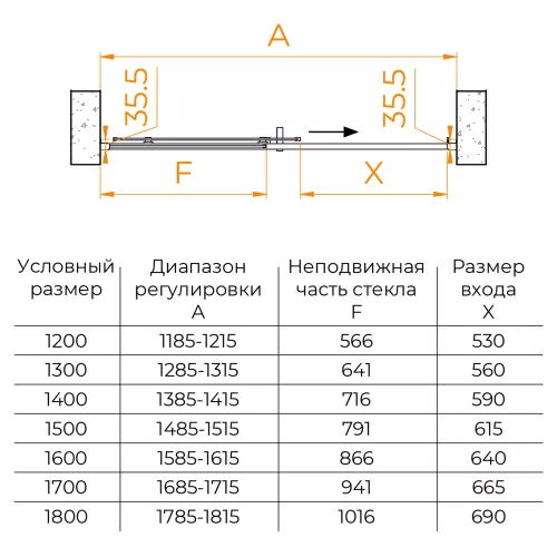 Душевая дверь RGW PA-017B, Цвет стекла: прозрачное, Цвет профиля: Черный, Выбрать размер: 160, изображение 7