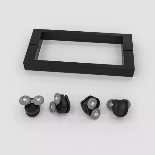 Душевая дверь RGW CL-14B, Цвет стекла: прозрачное, Цвет профиля: Черный, Выбрать размер: 100, изображение 4