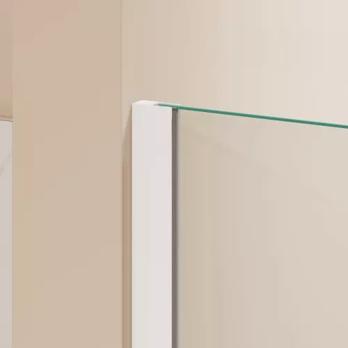 Душевая перегородка RGW WA-050W (WA-002W + Z-070W), Цвет стекла: прозрачное, Цвет профиля: Белый, Выбрать размер: 100, изображение 7