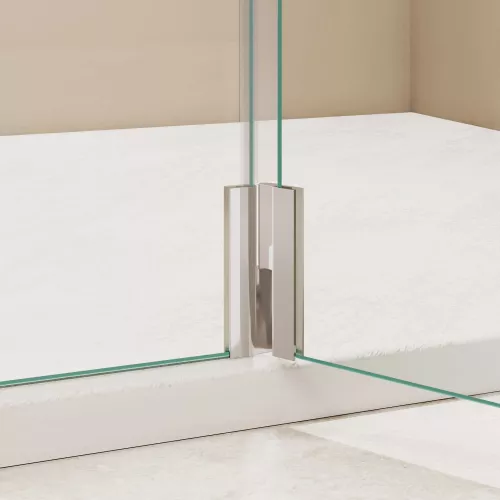 Душевая перегородка RGW WA-050 (WA-002 + Z-070), Цвет стекла: прозрачное, Цвет профиля: Хром, Выбрать размер: 80, изображение 9