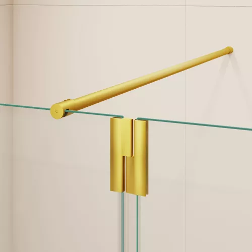 Душевая перегородка RGW WA-050Gb (WA-002Gb + Z-070Gb), Цвет стекла: прозрачное, Цвет профиля: Золото, Выбрать размер: 80, изображение 10