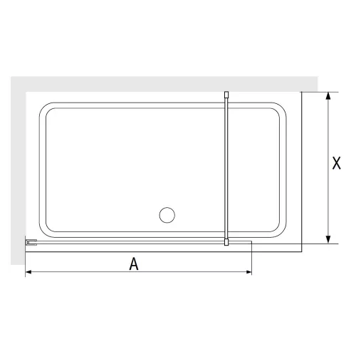 Душевая перегородка RGW WA-012B, Цвет стекла: прозрачное, Цвет профиля: Черный, Выбрать размер: 80, изображение 9