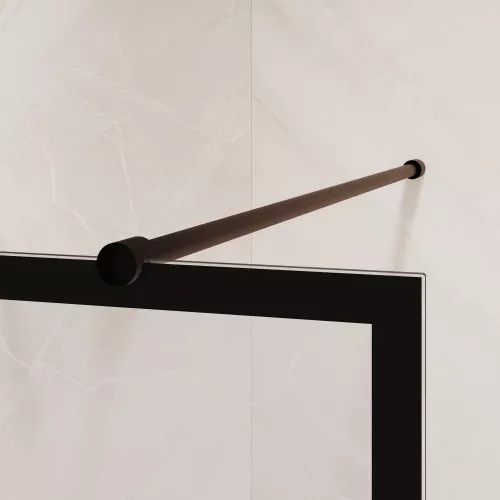 Душевая перегородка RGW WA-017B, Цвет стекла: прозрачное, Цвет профиля: Черный, Выбрать размер: 120, изображение 4