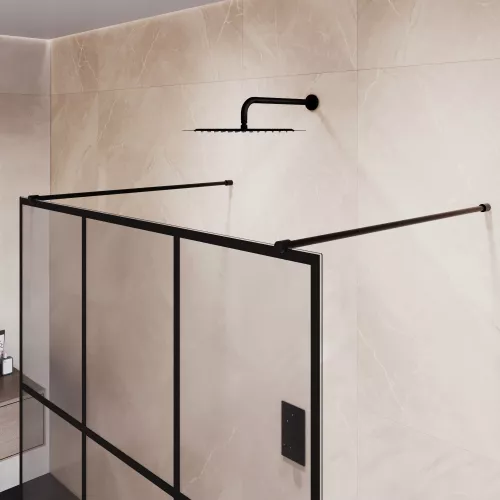 Душевая перегородка RGW WA-018B, Цвет стекла: прозрачное, Цвет профиля: Черный, Выбрать размер: 130, изображение 11