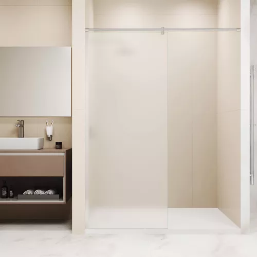 Перегородка для душа RGW WA-034 матовое/хром (8мм), Цвет стекла: матовое-сатинат, Цвет профиля: Хром, Выбрать размер: 90, изображение 4