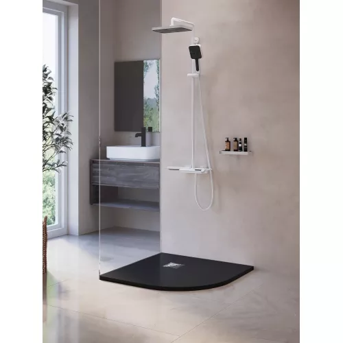 Душевой поддон полукруглый RGW ST/R-G Графит, Выбрать цвет: Графит, Выбрать размер: 1000х1000, изображение 2