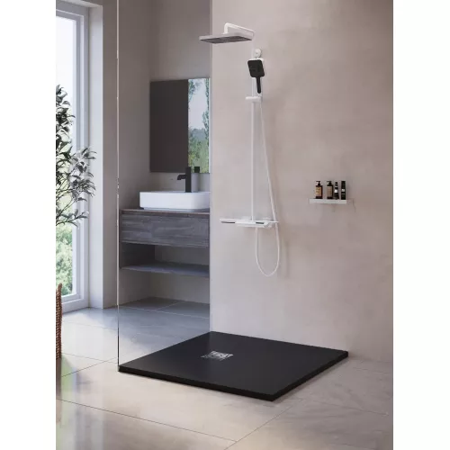 Душевой поддон квадратный RGW ST-G Графит, Выбрать цвет: Графит, Выбрать размер: 1000x1000, изображение 7