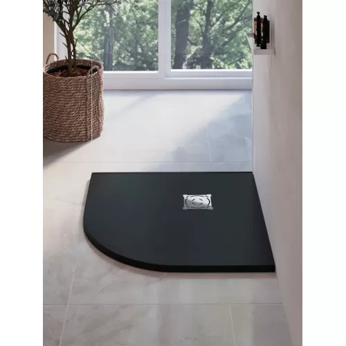 Душевой поддон полукруглый RGW ST/R-G Графит, Выбрать цвет: Графит, Выбрать размер: 1000х1000, изображение 13