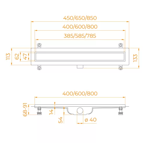 Душевой лоток RGW Drain Leo-11, Выбрать размер: 40, изображение 18
