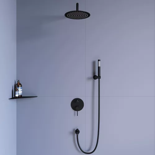 Душевая система встраиваемая RGW SP-52B, Выбрать цвет: Черный, изображение 2