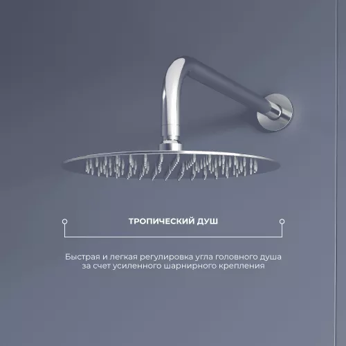 Душевая система встраиваемая RGW SP-52, Выбрать цвет: Хром, изображение 10
