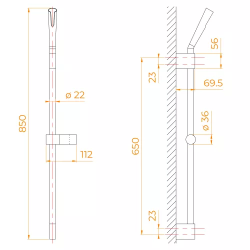 Душевая штанга поворотная RGW SP-253, изображение 5