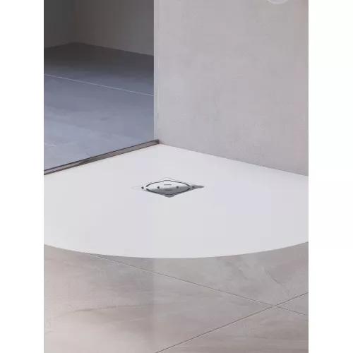 Душевой поддон полукруглый RGW ST/R-W Белый, Выбрать цвет: Белый, Выбрать размер: 900х900, изображение 13