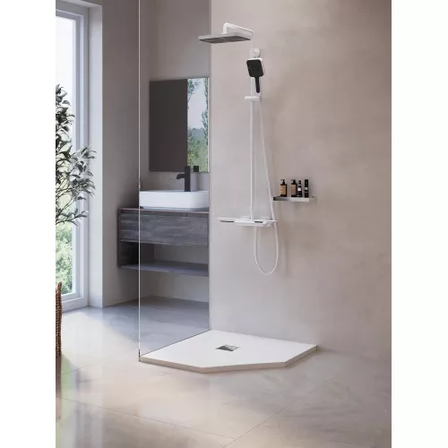 Душевой поддон трапеция RGW ST/T-W Белый, Выбрать цвет: Белый, Выбрать размер: 900x900, изображение 2