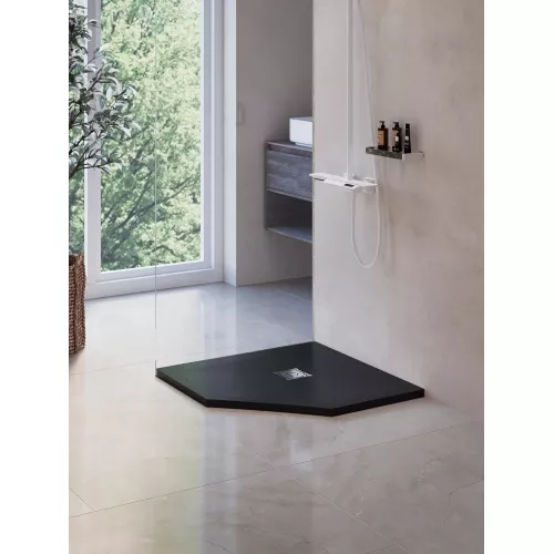 Душевой поддон трапеция RGW ST/T-G Графит, Выбрать цвет: Графит, Выбрать размер: 900x900, изображение 5