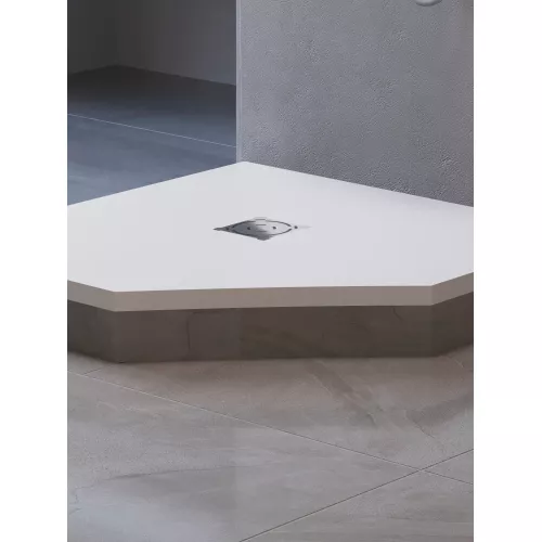 Душевой поддон трапеция RGW ST/T-W Белый, Выбрать цвет: Белый, Выбрать размер: 900x900, изображение 9