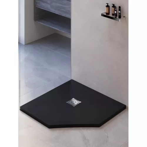 Душевой поддон трапеция RGW ST/T-G Графит, Выбрать цвет: Графит, Выбрать размер: 900x900, изображение 12