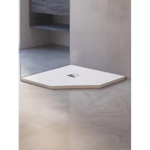 Душевой поддон трапеция RGW ST/T-W Белый, Выбрать цвет: Белый, Выбрать размер: 900x900, изображение 12