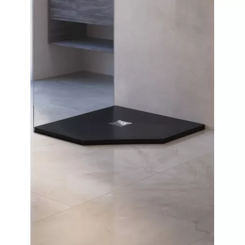 Душевой поддон трапеция RGW ST/T-G Графит, Выбрать цвет: Графит, Выбрать размер: 900x900, изображение 7