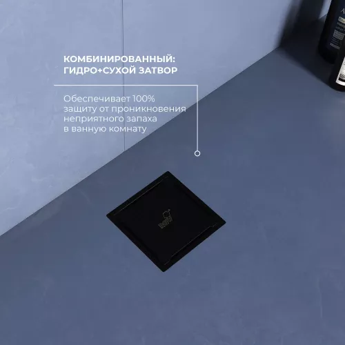 Душевой трап RGW SDR-13B черный, Выбрать размер: 110x110, изображение 7