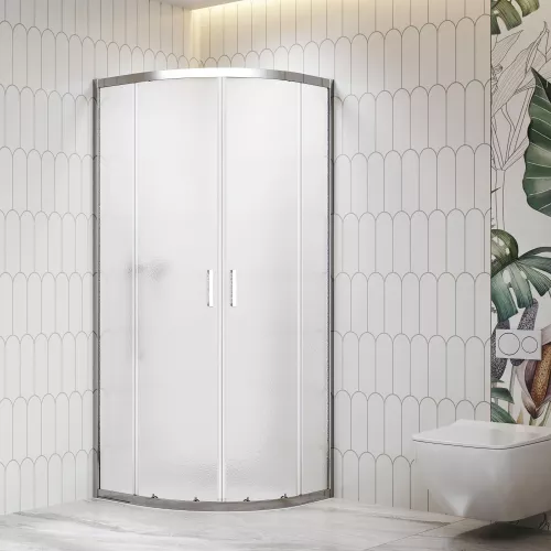 Душевой уголок RGW CL-56 рифленое/хром, Цвет стекла: рифленое, Цвет профиля: Хром, Выбрать размер: 900x900, изображение 3